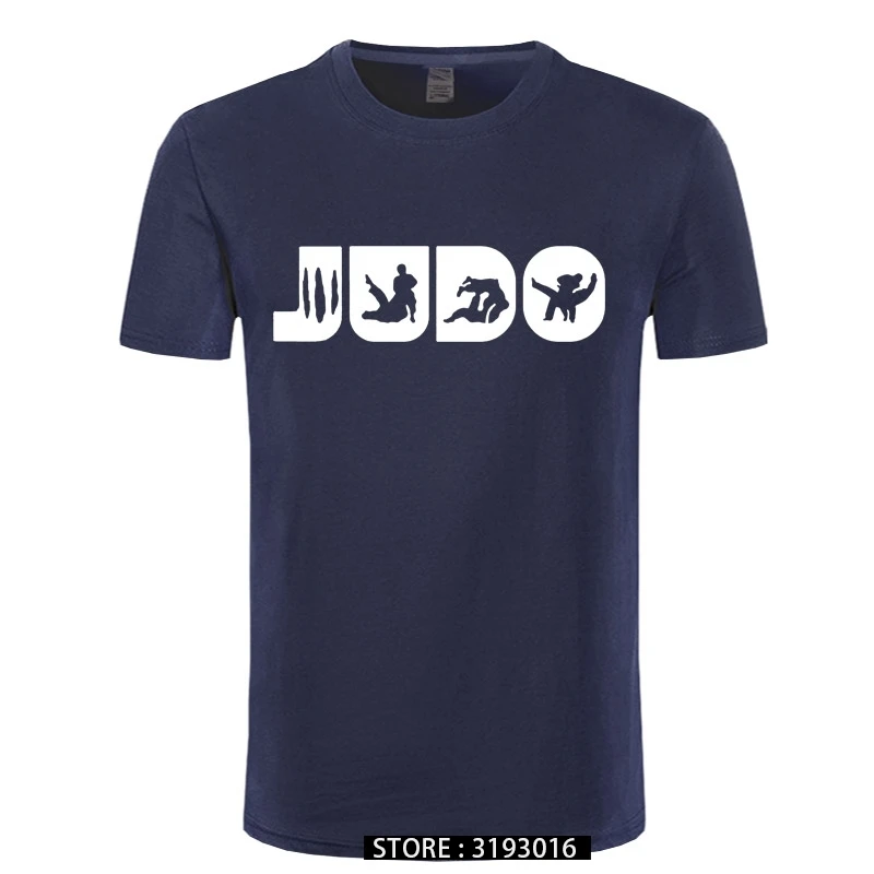 Judo Arts Logo Pattern Tshirts Men Crewneck 100% Cotton Print Tee Shirt Christmas Day Camisas Hombre Loose Fashion Casual Tshirt