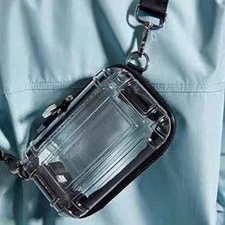 Summer PVC Transparent  Crossbody Bag For Women Solid Color Zipper Shoulder Female Bag Wide Straps Beach Bag