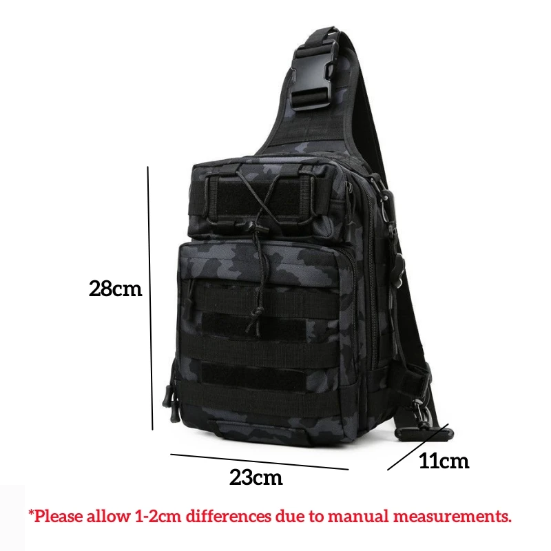 Outdoor Chest Bag Men Fishing Tackle Bag Multifunction Sling Single Shoulder Bags Camping Hiking Hunting Tactical Handbag