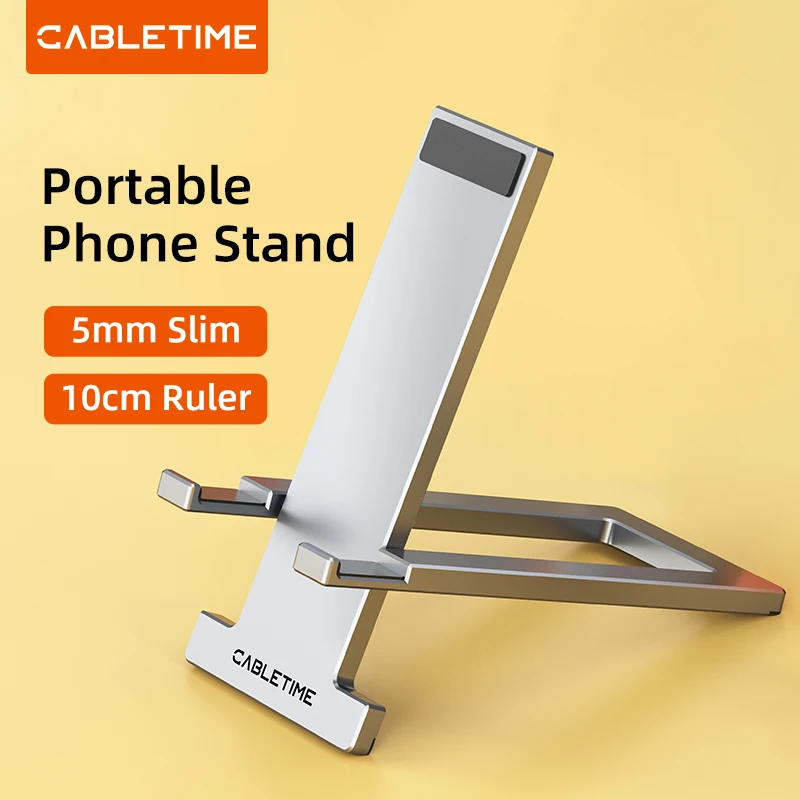 CABLETIME складной настольный держатель для телефона из алюминиевого сплава, подставка для iPhone Pad Xiaomi, настольный металлический держатель для планшета