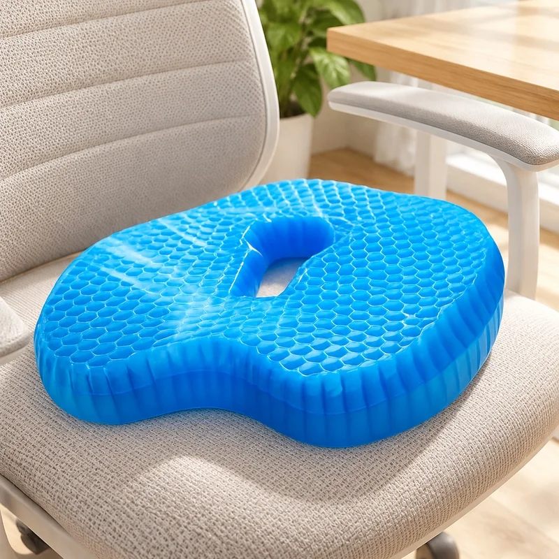 U-Shaped Gel Cushion for Enhanced Comfort and Support During Long Sitting Sessions