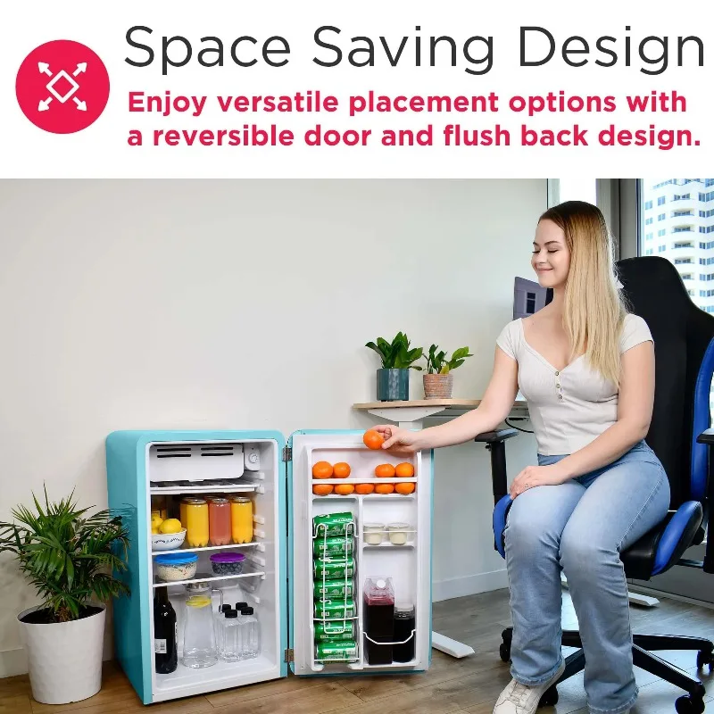 Frigidaire Retro 3.2 CU. ft. Compact Refrigerator - Mint, EFR372, Mint