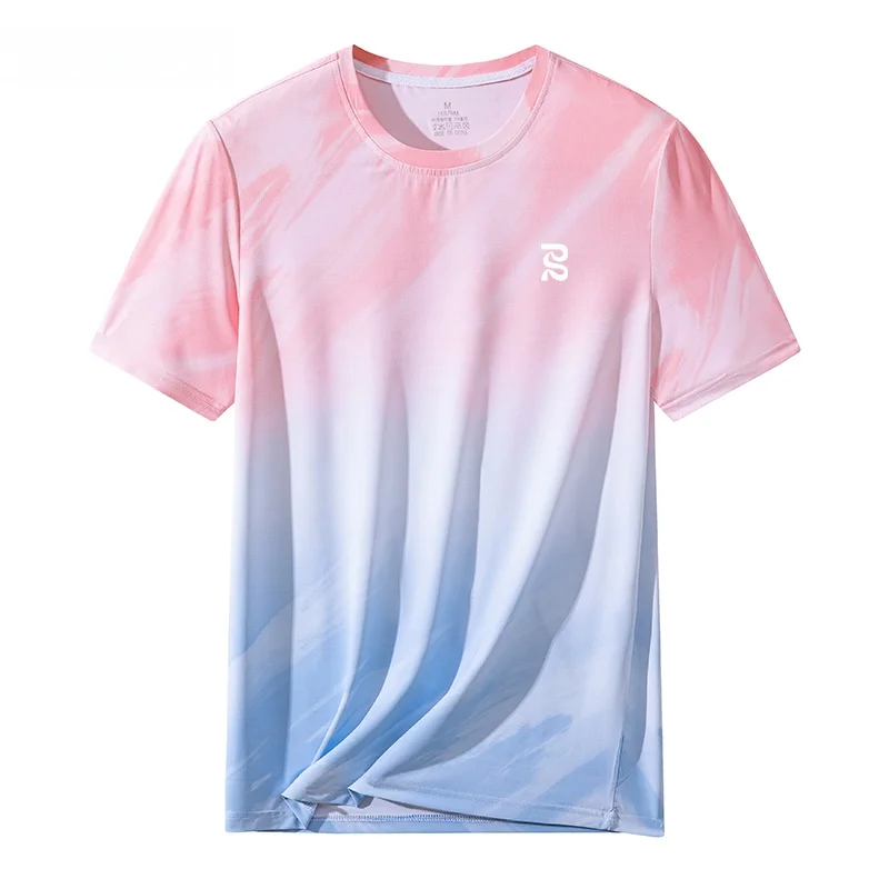 

Мужская футболка Bandit Outdoor Sports для фитнеса, бега, бадминтона, из ледяного шелка, быстросохнущая, дышащая, в стиле Ханьфу, с круглым вырезом, короткий рукав