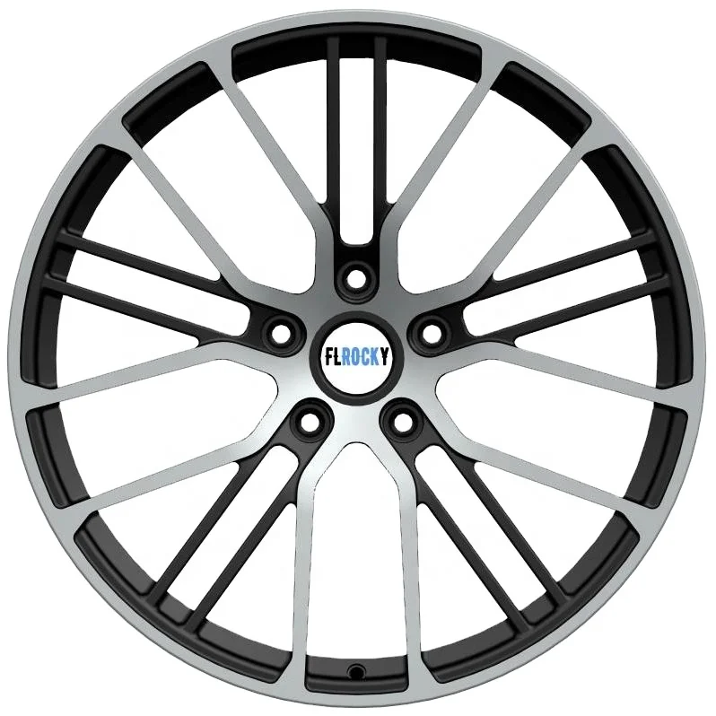 18 19 20 21 22 Customized 6061-T6 Forged Alloy Rims Five Spoke Design With 8J Width Polished And Grey Finish For Cars