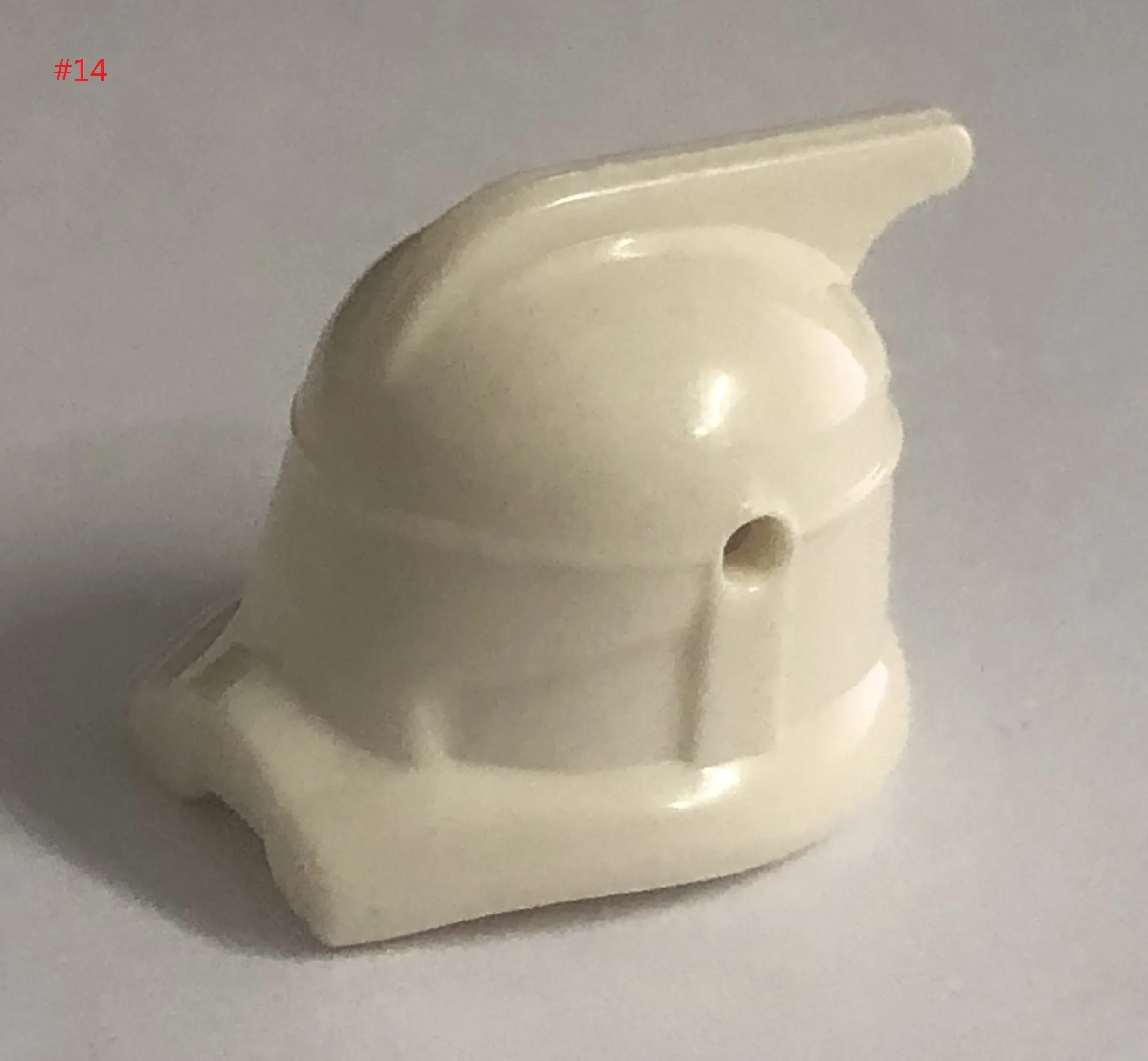 100 pcs pure white helmet head Building Block  Mini Action Figure Toys Solid Plain Helmet Accessories