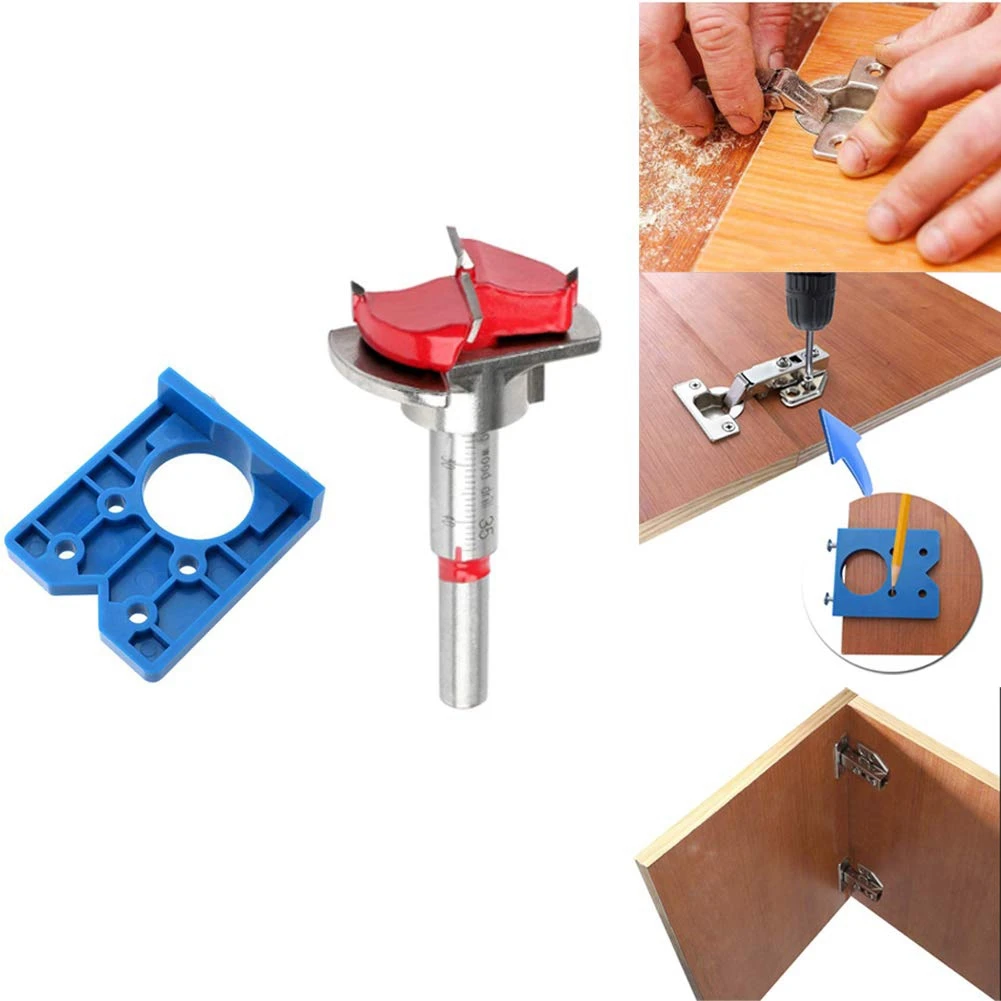 A20F-Concealed Hinge Jig Forstner Bit Sets-35Mm Hinge Hole Cutter For Cabinet Hinges And Mounting Plates