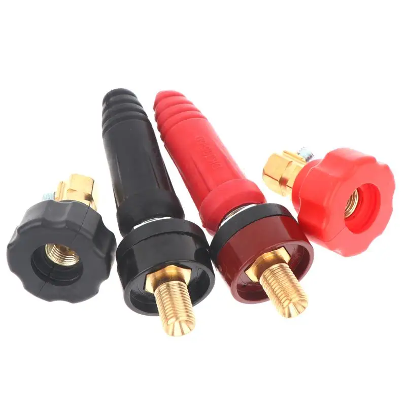 DKJ10-25 DKJ35-50 Welding Quick Connector Copper Terminal Insulated Rubber Socket Arc Welding Connection Plug No Loose