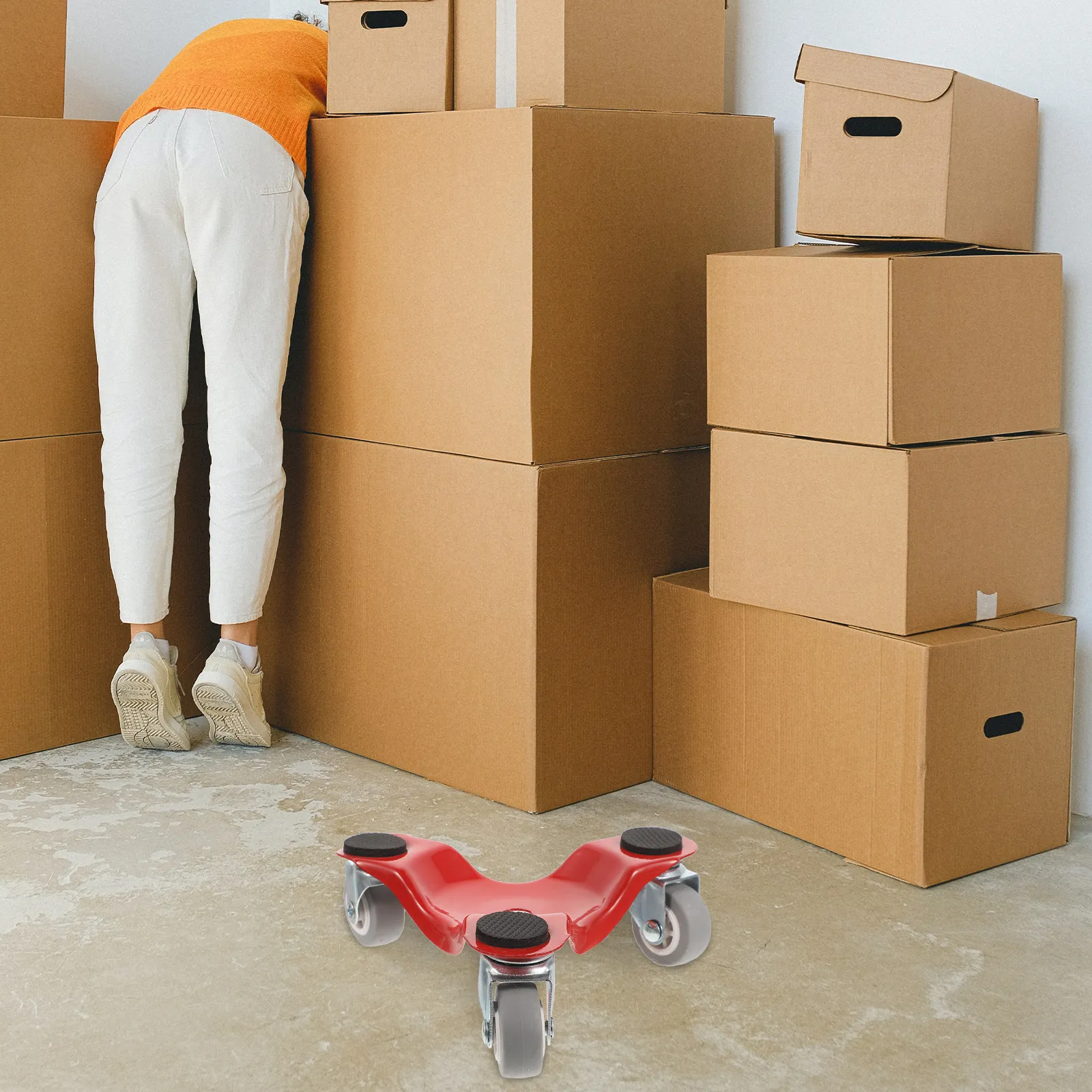 Metal 3 Wheel Furniture Moving Dolly Heavy Duty Mover Tool for Moving Furniture Appliances Load Capacity Piano Dolly