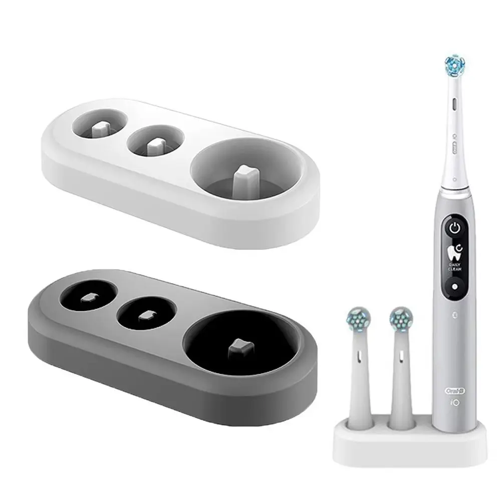 Durable Electric Toothbrush Holder Plastic Space Saving Toothbrush Heads Storage Rack Easy-to-Use Replacement Stand Base view 2