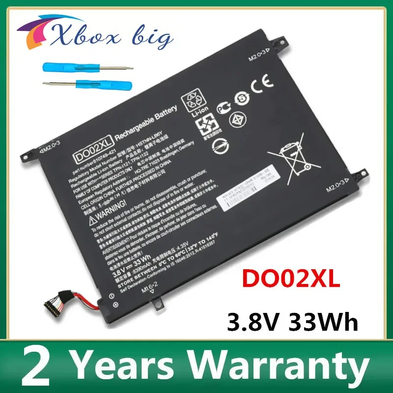 DO02XL Battery For HP Pavilion TPN-I122 210 G1 10-N100 10-N121TU X2 10 810749-2C1 HSTNN-LB6Y HSTNN-DB7E TPN-I121