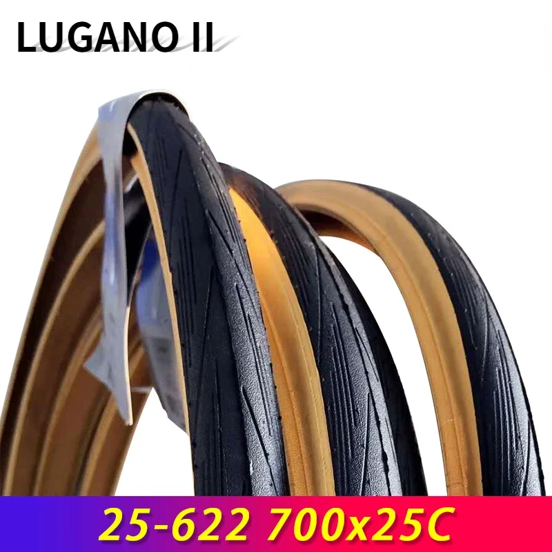 LUGANO II 25-622 700x25 Classic-Skin Wired Tire Level 3 K-Guard Puncture Protection for Road Bicycle Cycling Parts