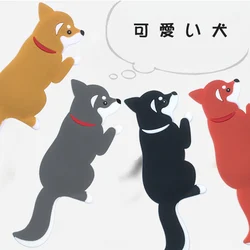 Akita Dog Refrigerator Magnetic Hook Cute Cartoon Puppy Design Tail Bendable Bathroom Kitchen Home Holiday Decorations