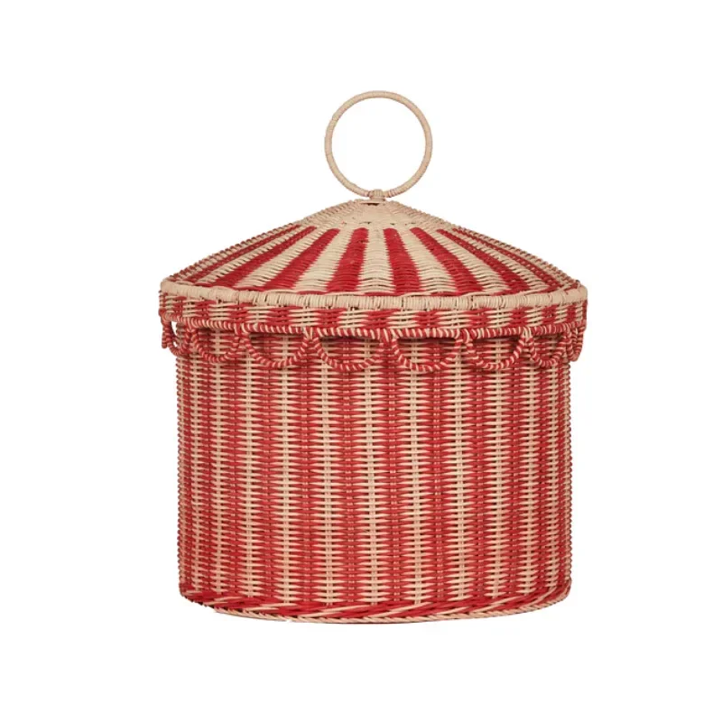 Rattan storage basket Children's playhouse handbag basket Woven household snacks sundries sorting box