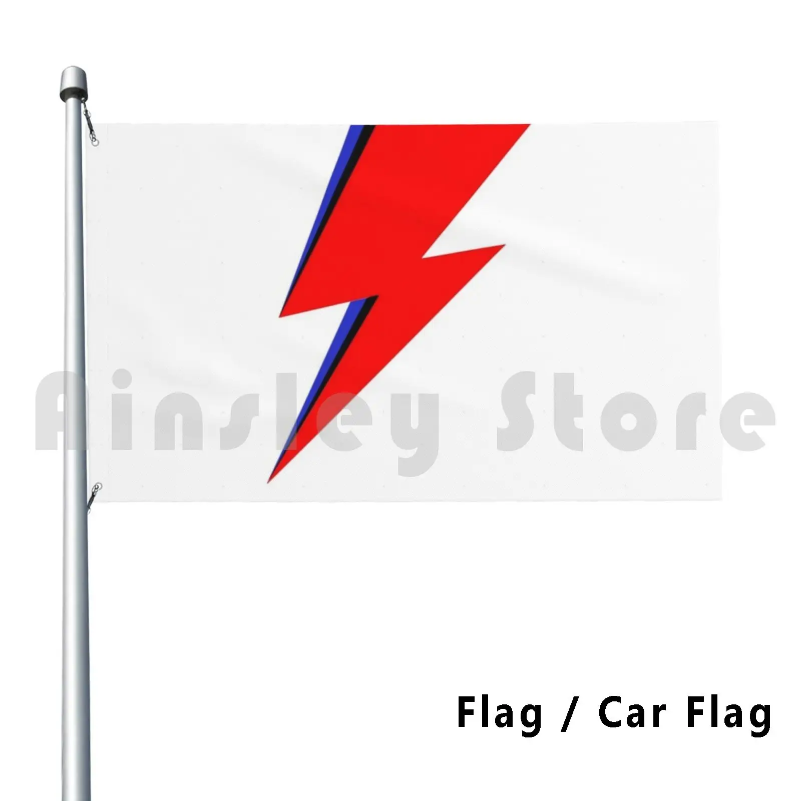 Bowie Bolt Flag Car Flag Funny Musician Songwriter Entertainer Icon Heroes Fame Changes