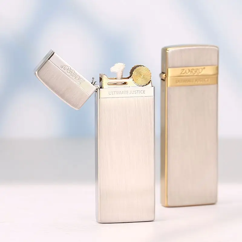 

Мини-керосиновая ветрозащитная зажигалка ZORRO, креативная ультратонкая портативная керосиновая зажигалка, аксессуары для курения, мужской подарок