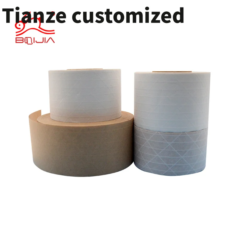 10 pieces.custom.Custom Brown Kraft Paper Tape Packaging Paper Tape Packing Tape Self Adhesive Strong Adhesive Hand earabl