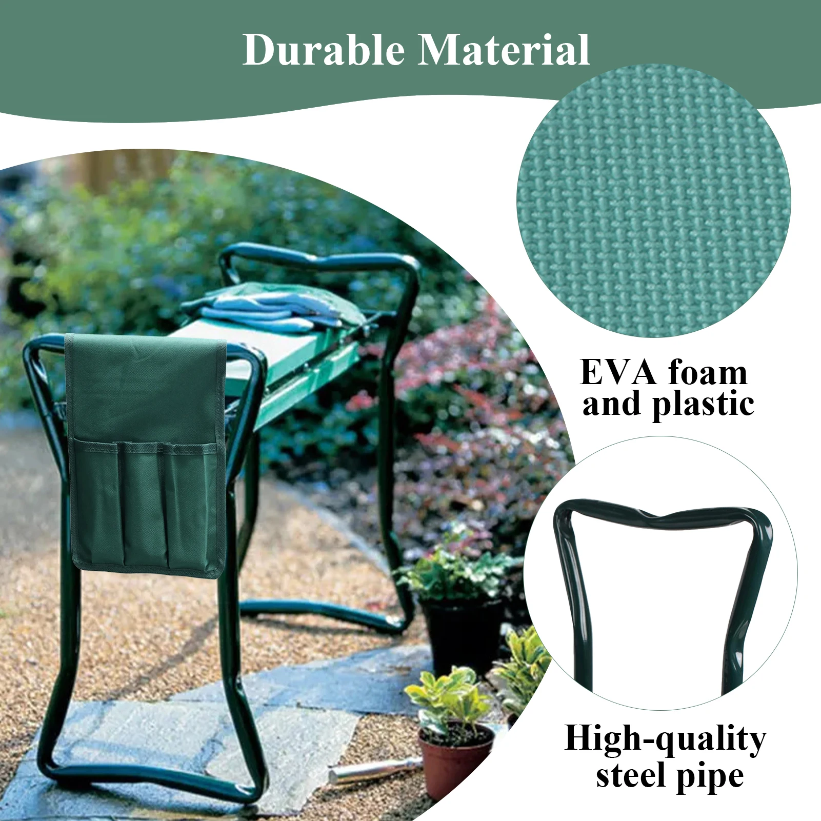 Garden Kneeling Stool Foldable Gardening Chair Portable Garden Kneeling Chair, Gardening Supplies for Planting Sitting Kneeling