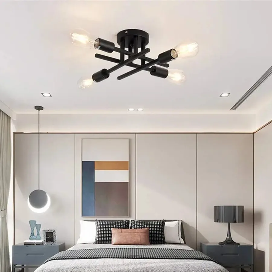 

E27 Living Room Suspend Modern LED Ceiling Chandelier Lights Creative 4/6 Heads Bedroom Kitchen Hanging Home Lighting Fixtures