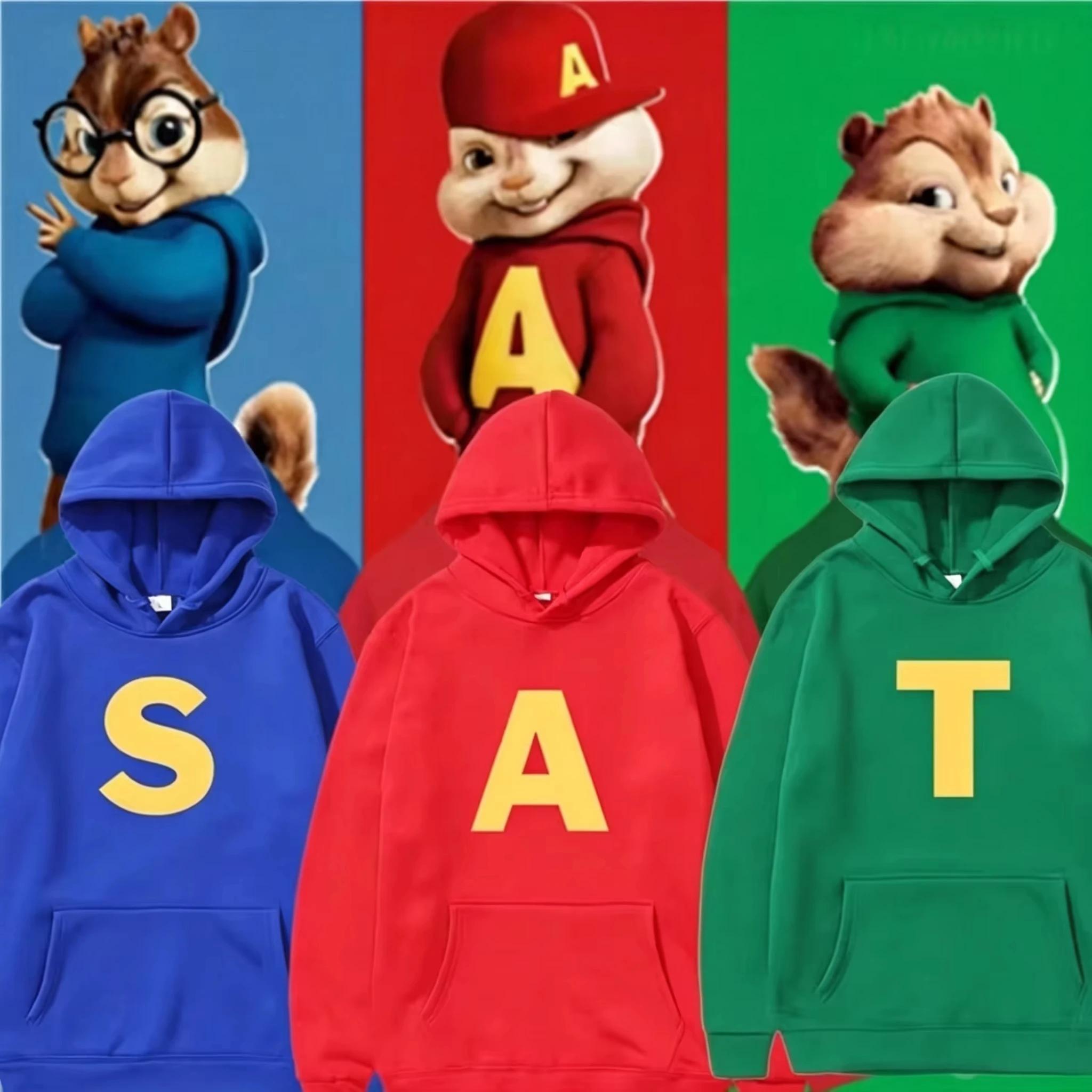 26 Alvin and The Chipmunks_ The Squeakquel's Pullover Woman Manfashion Drop Shoulder Sweatshirt Available for Best Friend Hoodie
