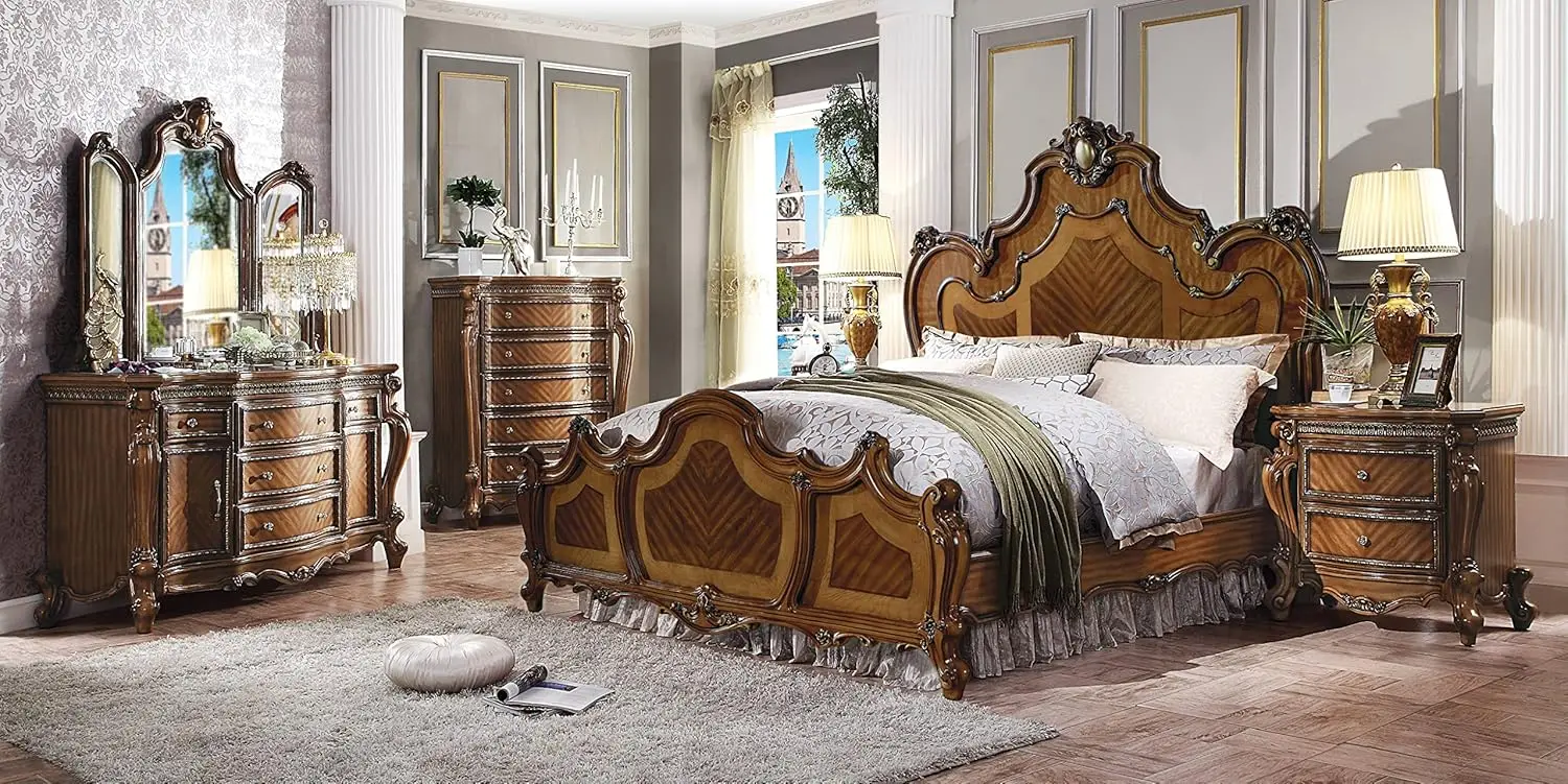 Cama King Califórnia, Móveis De Madeira, Ey Oak