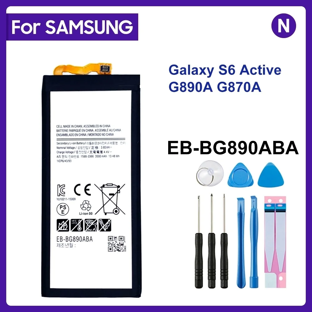 

For SAMSUNG EB-BG890ABA Replacement 3500mAh Battery For Samsung Galaxy S6 Active G890A G870A Mobile phone Batteries+Tools