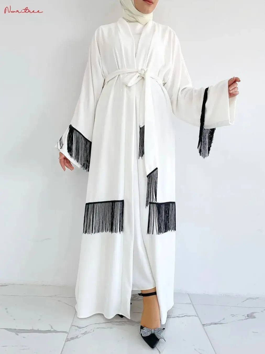 Abaya-Kimono pour femmes musulmanes, robe de style musulman, longueur totale, service de culte, à la mode, référence 600, wy1973