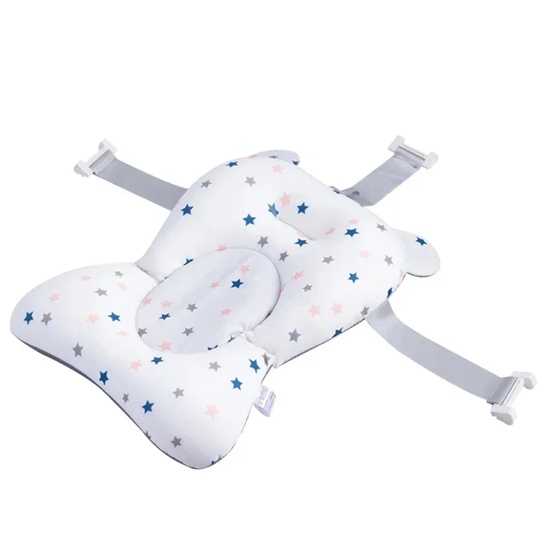 Newborn Bathtub Pillow Infant Anti-Slip Soft Comfort Body Cushion Baby Bath Seat Support Mat Foldable Bath Tub Pad & Chair