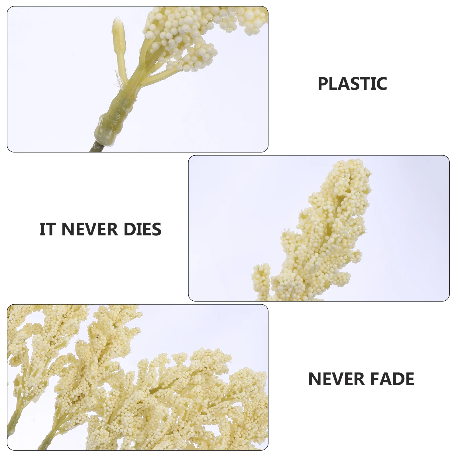 18 PCS Dried Flowers Artificial Corn Ear Fake Bride Plants Faux Greenery Plastic Wheat Stalk