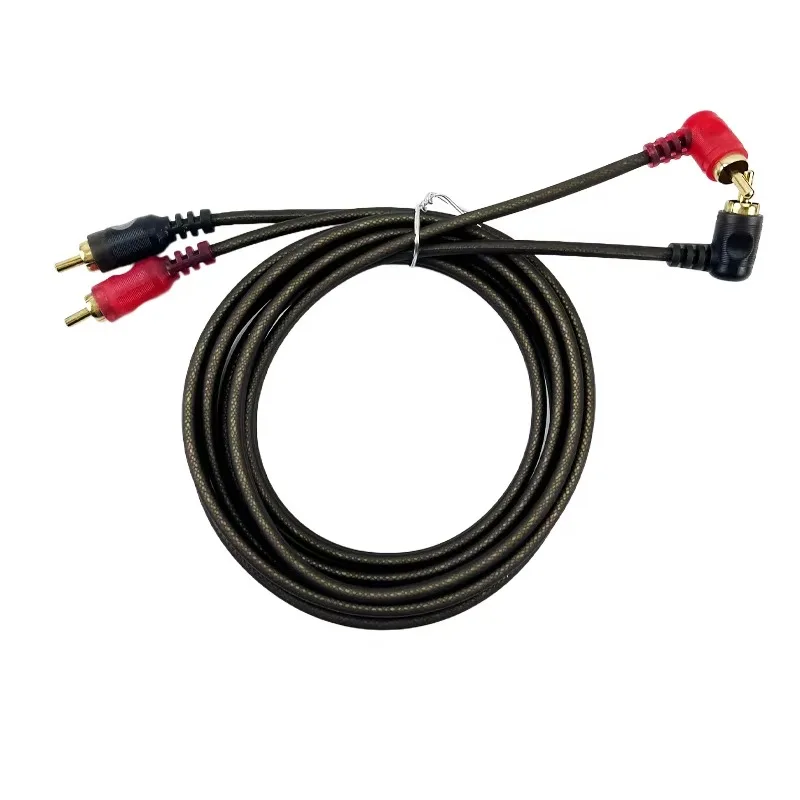 Professional 1m Copper Core Audio Speaker Cable with RCA Connector, Audio Wire for Speaker Amplifier Sound System Accessory