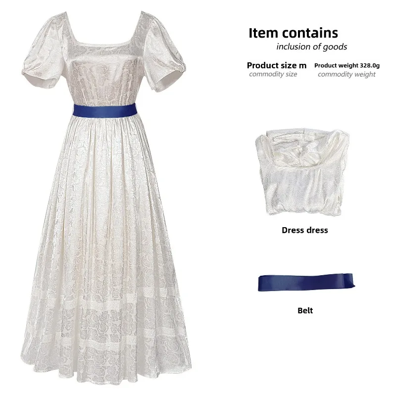 ชุดเดรสผ้าซาตินสไตล์เรเนสซองส์แบบกระโปรงโจรสลัดวิคตอเรียยุคกลางใหม่ปี 2025 สำหรับผู้หญิง ชุดแสดงบนเวที