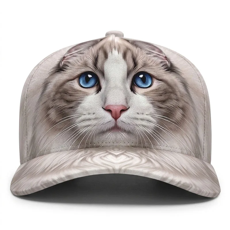 Ragdoll Cat Baseball Caps Cute Pet Lover Gift Hip Hop Hat Trucker Breathable Adjustable Fashion Outdoor Unisex Cat Lover Present