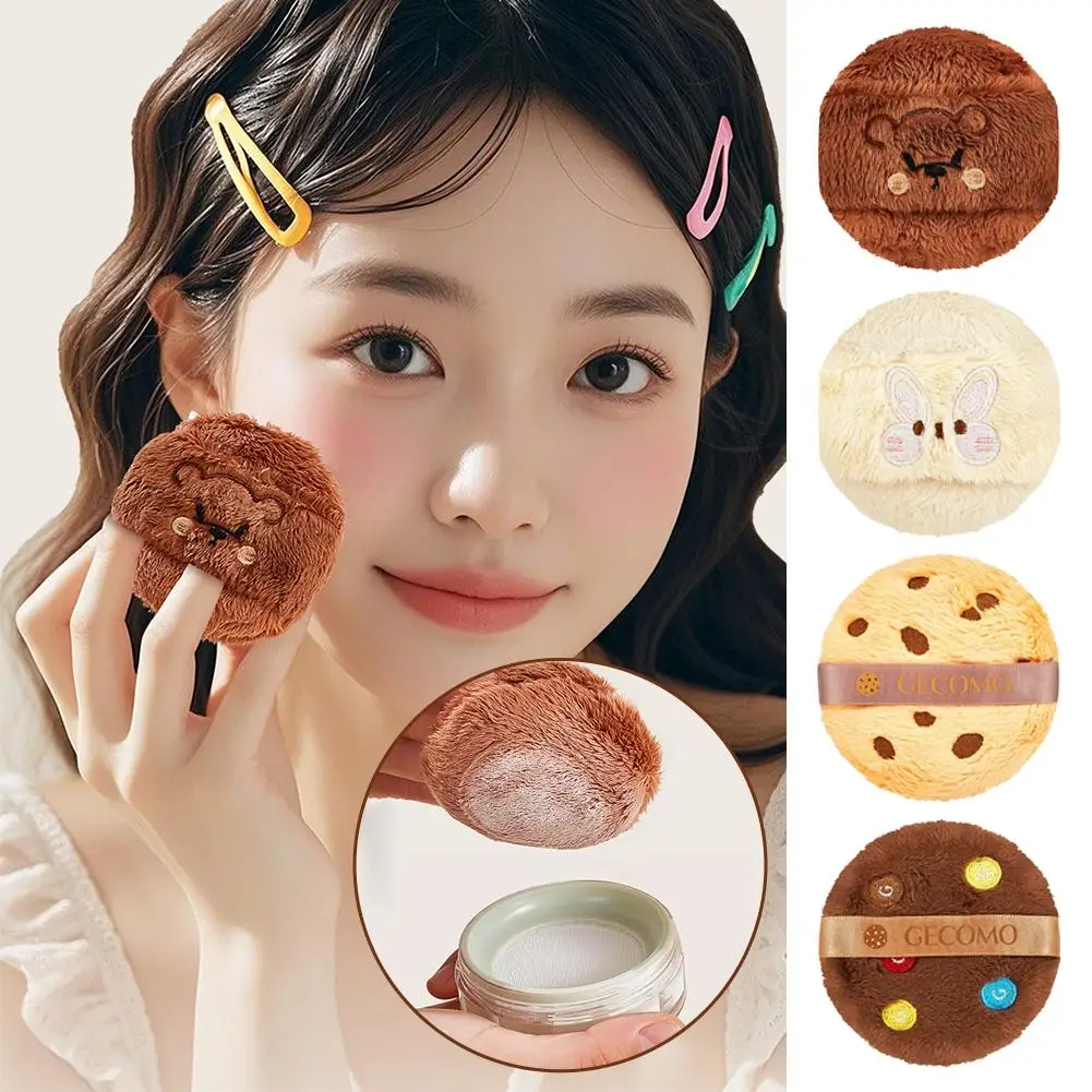 Miękka gąbeczka do makijażu, kosmetyczna puszka do pudru, urocza gąbeczka z kreskówką, przenośna, miękka gąbeczka kosmetyczna, narzędzia do makijażu dla kobiet, kawaii makijaż
