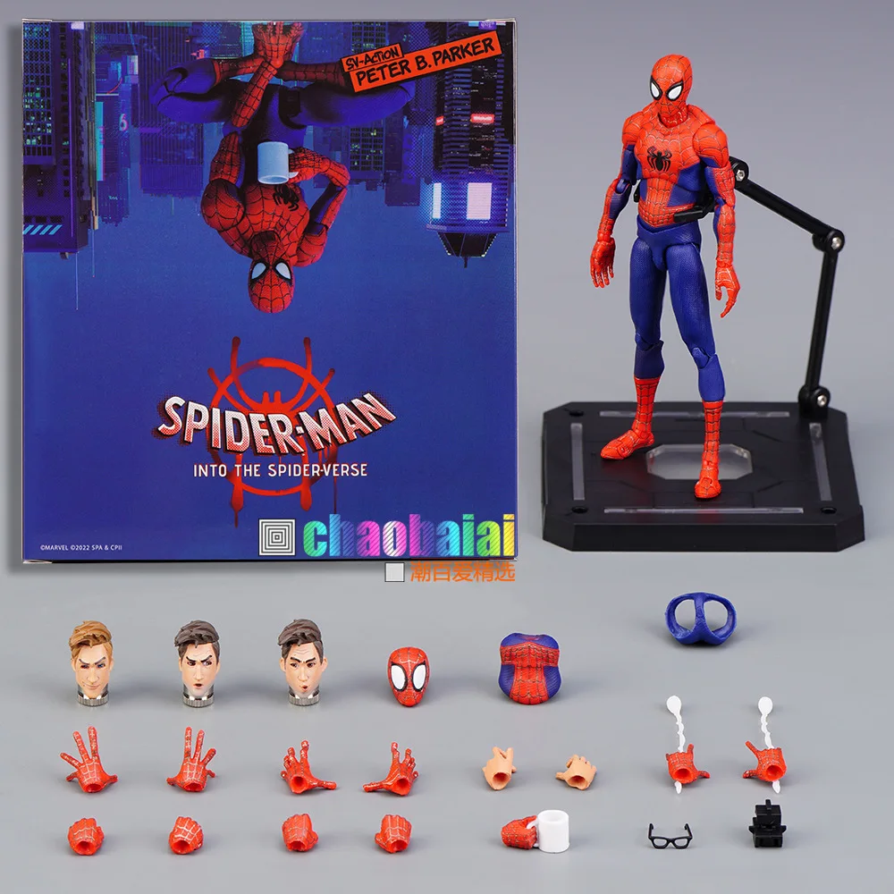 15CM Marvel Legends Spiderman Figure Spider-man Into The Spider-verse Sv Peter B. Parker Action Figures Model Toys