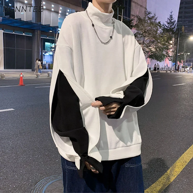 

Sweatshirts Women Patchwork Design Casual Chic Fashion BF Unisex Street Wear Korean Style All-match Ulzzang College Ins Spring