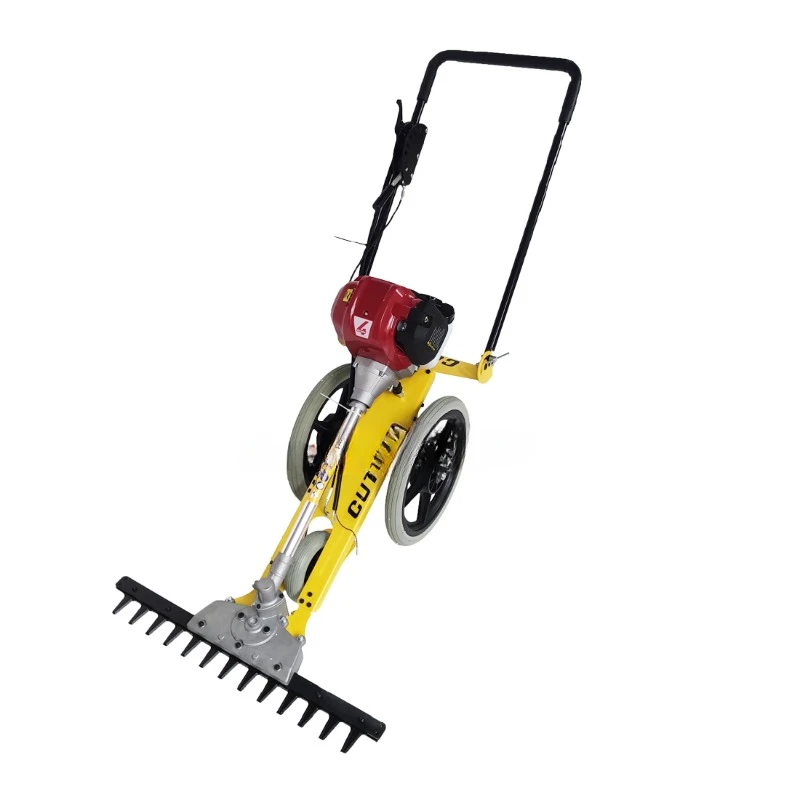 Gasoline orchard lawnmower hand push lawnmower/agricultural wasteland mower/electric gasoline  four stroke lawnmower