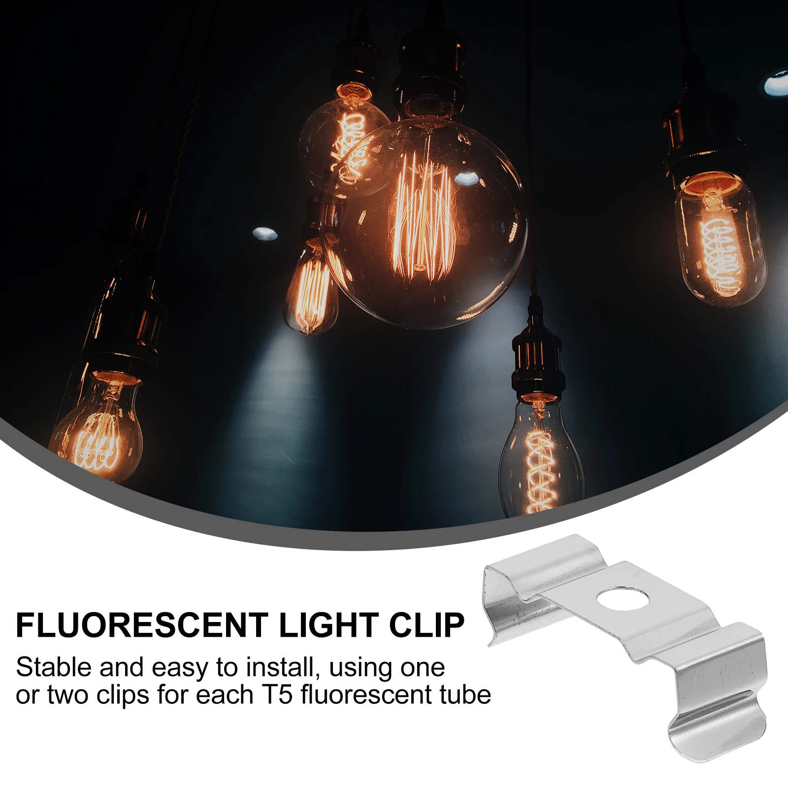 

100pcs LED U Adjustable Lamp Manganese Steel Lamp Brackets Brackets Tube Holders Led Tube Holders Cover Mounting Hardware