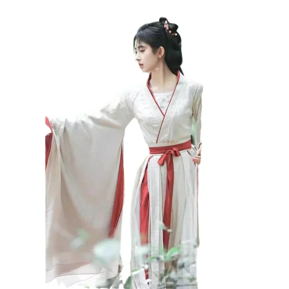 Hanfu-Vêtements anciens pour femmes, Wei Jin, Fée froide, Amélioration élégante, Photo