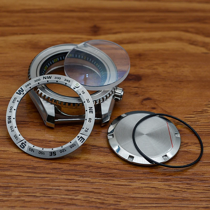 

41MM Stainless Steel Diving Watch Case Fit NH35 NH36 4R 6R Automatic Movement Sapphire Slass Waterproof Watch Modification Parts