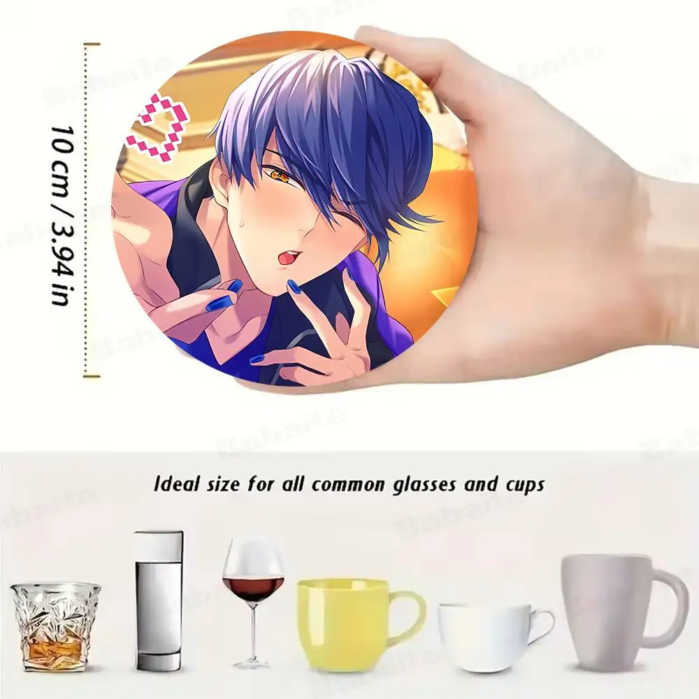 Game Obey Me Wooden Coaster Colour Printing Cup Mat Home Desk Decoration Gifts 4