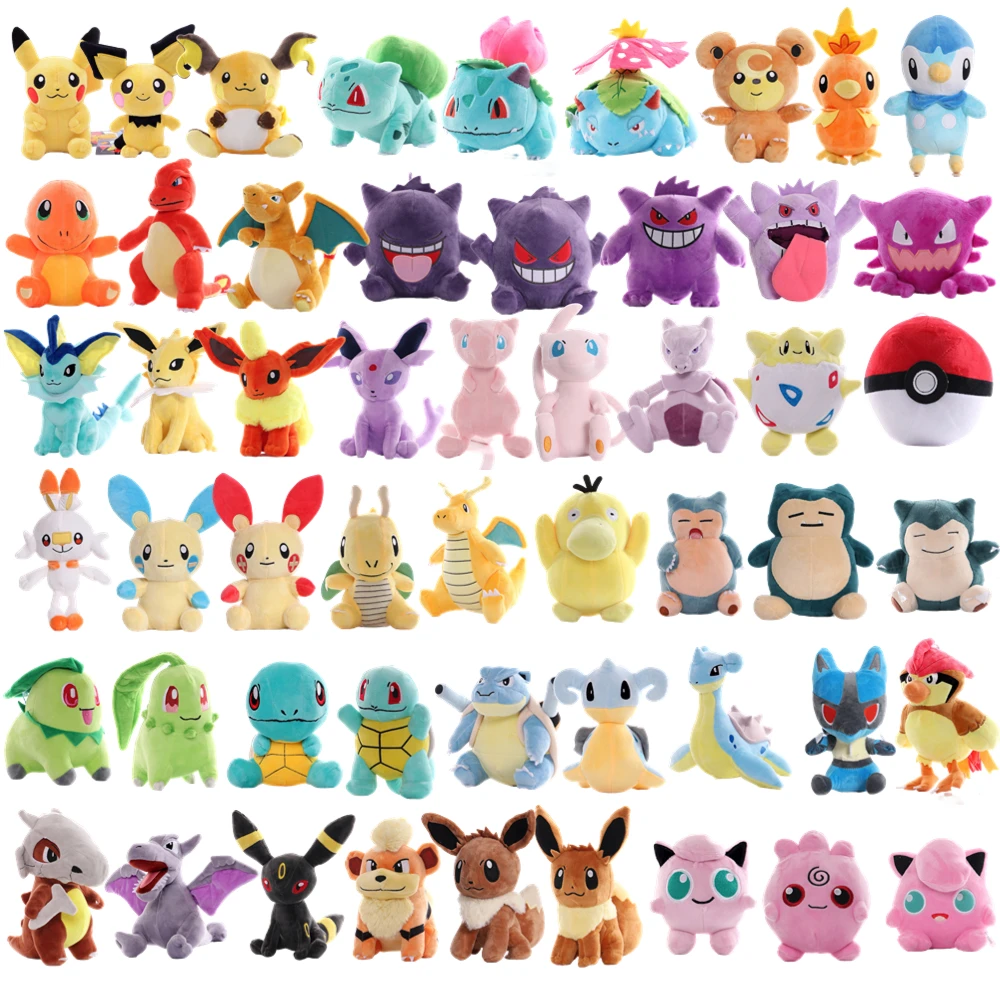 

New Pokemon Pikachu Plush Toys Charizard Bulbasaur Eevee MewTwo Sokbunny Cartoon Anime Figure Dolls Plushie Girl Kids Xmas Gifts