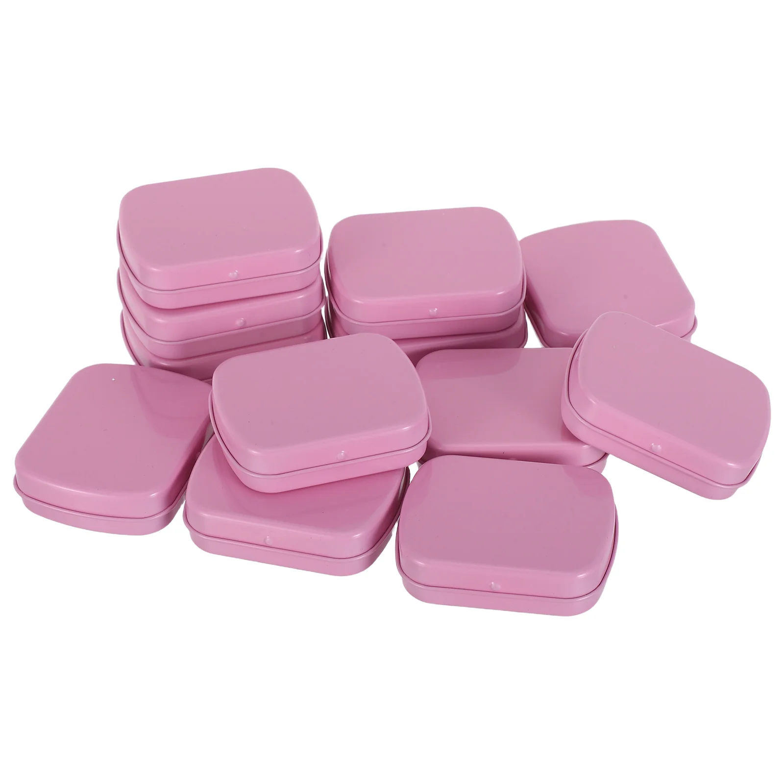 

12Pcs Hinged Mini Tins - Rectangular Tinplate Box with Lid for Small Items Storage Rustproof Metal Container Home Office Travel