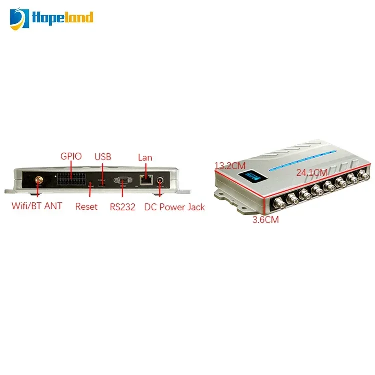 Hopeland uhf rfid reader long distance multi-tag uhf rfid reader POE parking management system Impinj chip 30m uhf rfid reader