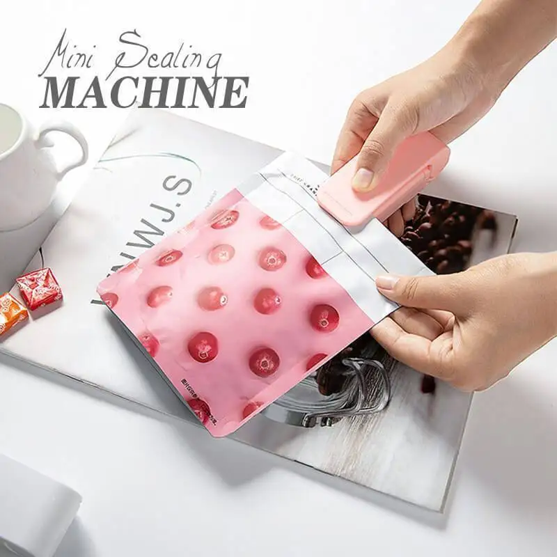 Tas Portabel Penyegel Panas Paket Plastik Tas Penyimpanan Klip Mini Mesin Penyegel Berguna Stiker Segel untuk Makanan Ringan Peralatan Dapur