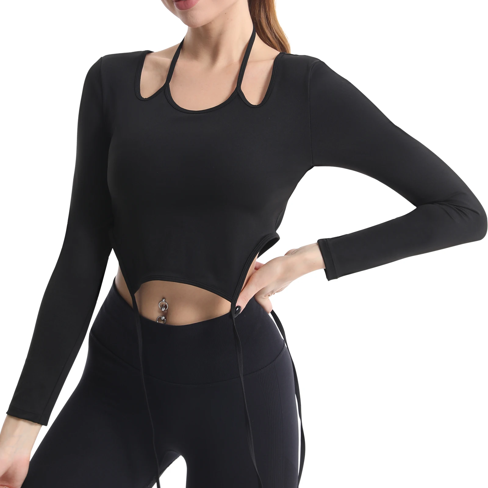 بدلة يوجا نسائية بأكمام طويلة - مراجعة Pilates Yoga Wrap Top وسعره