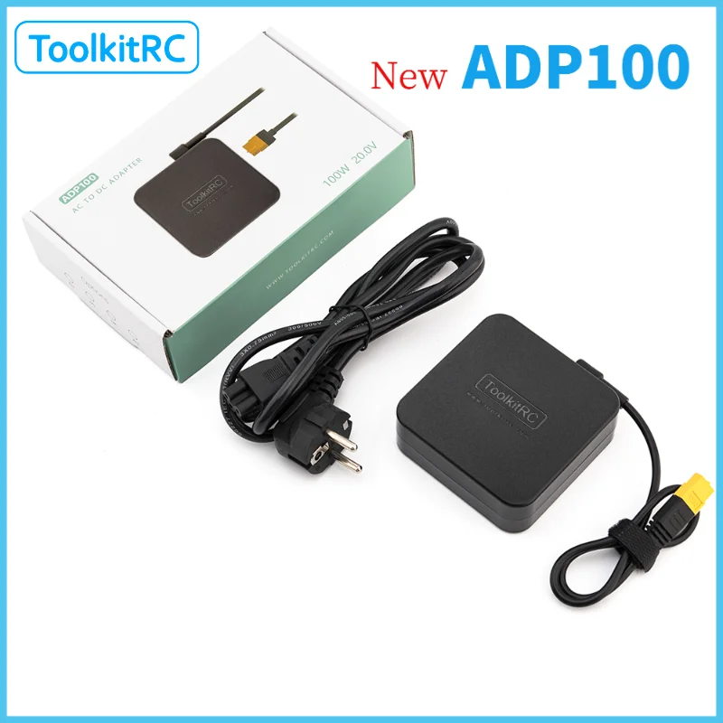 ToolkitRC ADP100 Power Supply Unit Adapter For Rc FPV Car Lipo LiHV NiMh Battery Balance Charger XT60 Output - image 1 of 6