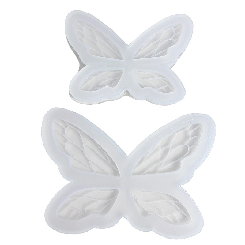 Shiny Glossy Silicone Decoration Molds for Butterfly Elf Wings Keychain Mold DIY Pendant Jewelry Epoxy Resin Crafting Mo