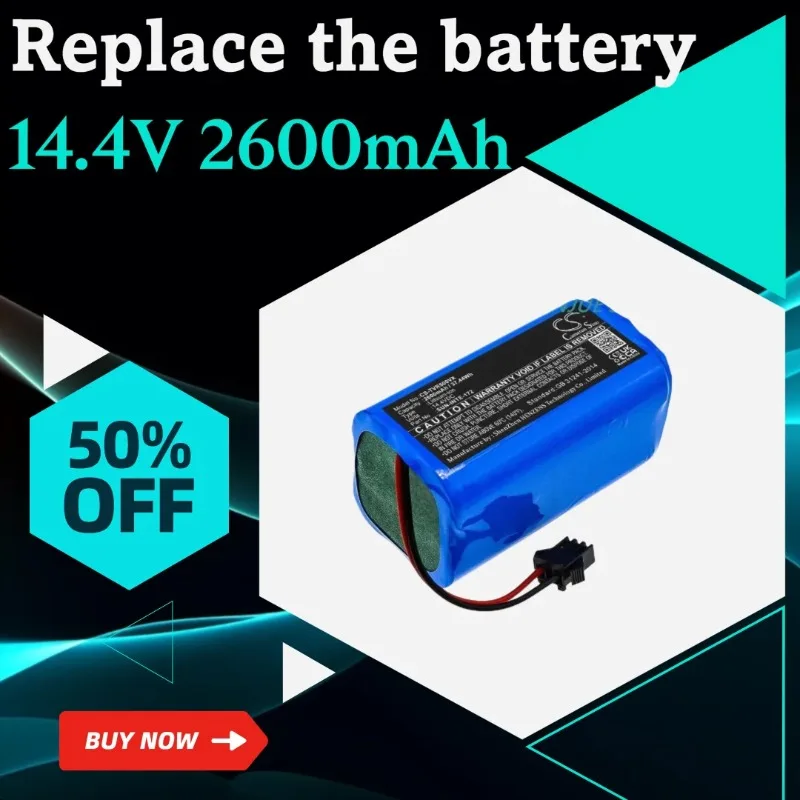

14.4V 2600mAh For Ecovacs Deebot N79 N79s Dn622 Eeuf Replacement Battery