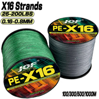 Super Power 16 Strands Braided Ice Fishing Line 100-1000M PE Saltwater Sea Fishing 25LB-200LB Strong Resistant Weaves 0.16-0.8mm