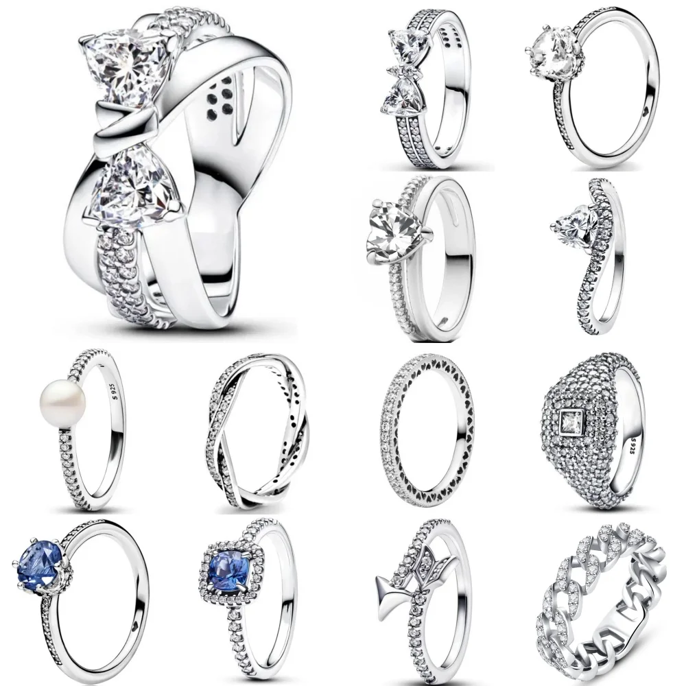 Venta caliente 925 lazo de plata, anillo de perlas adecuado para joyería exquisita de alta calidad para mujeres en fiestas de boda