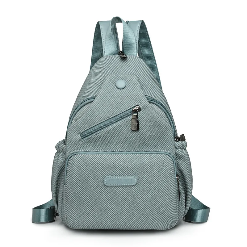 PU leather multi-functional lightweight chest bag, large-capacity single-shoulder small bag for women, daily commuting backpack